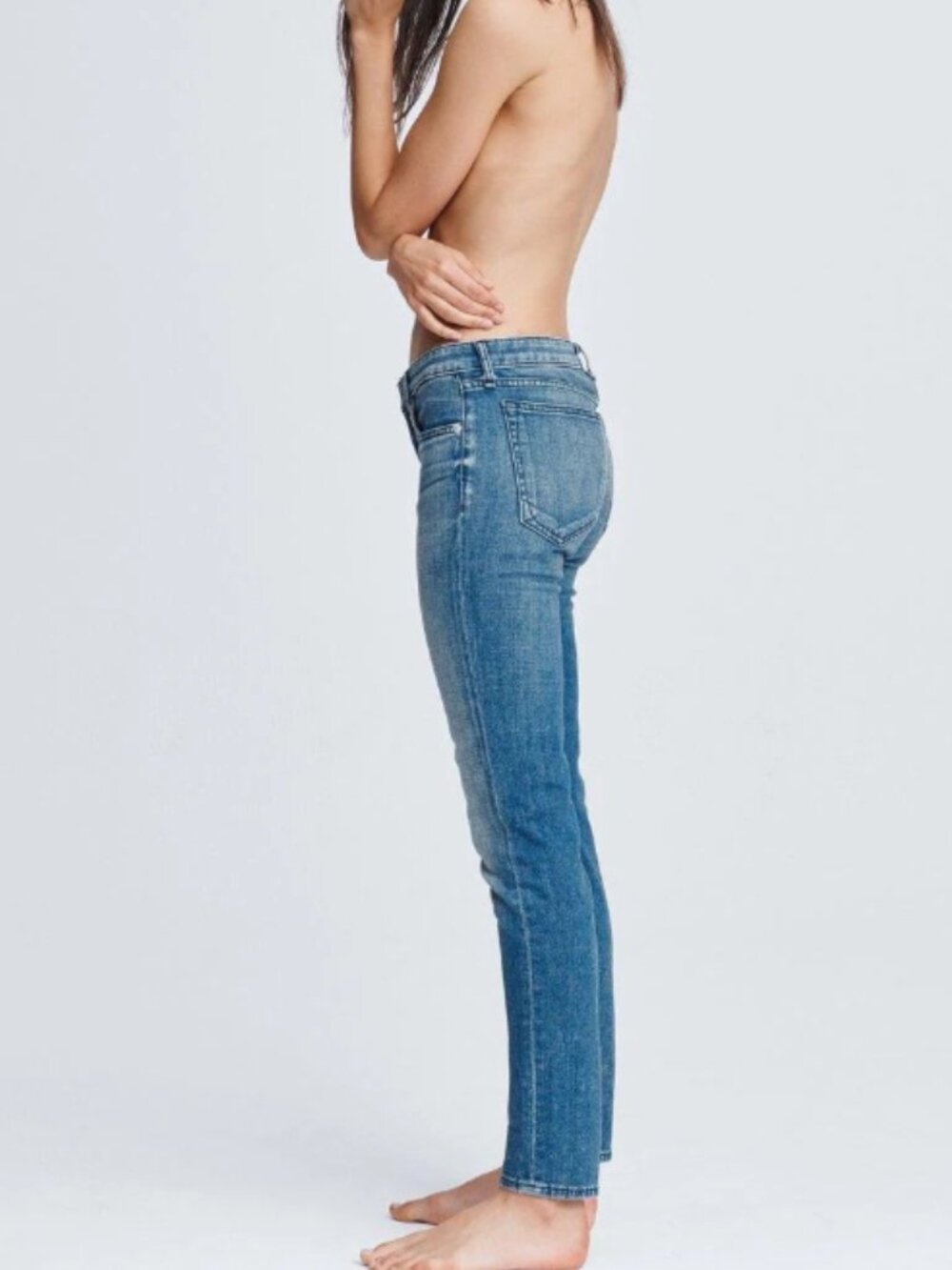 RAG & BONE I 'Dre' Low-Rise Sapphire Faded Blue Relaxed Slim Boyfriend Jeans, 28 - Picture 4 of 16